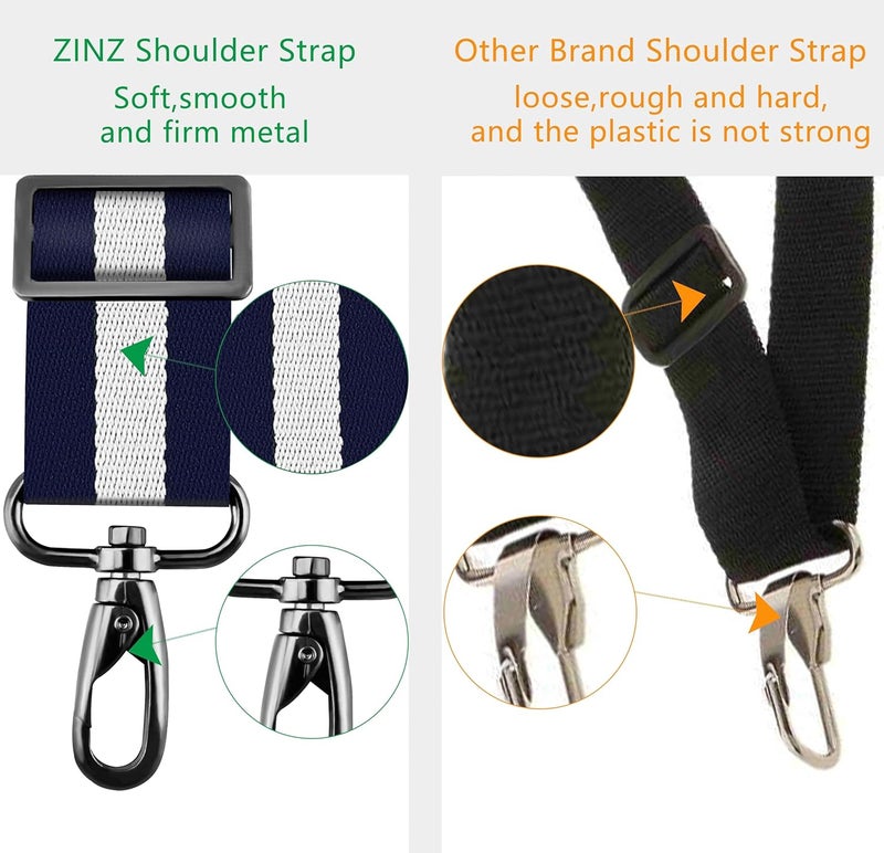 ZINZ Shoulder Strap 58" Ultra-Thick Fixed Padded and Adjustable Buckles Crossbody Strap for Briefcase Laptop Bag Luggage - Image 3